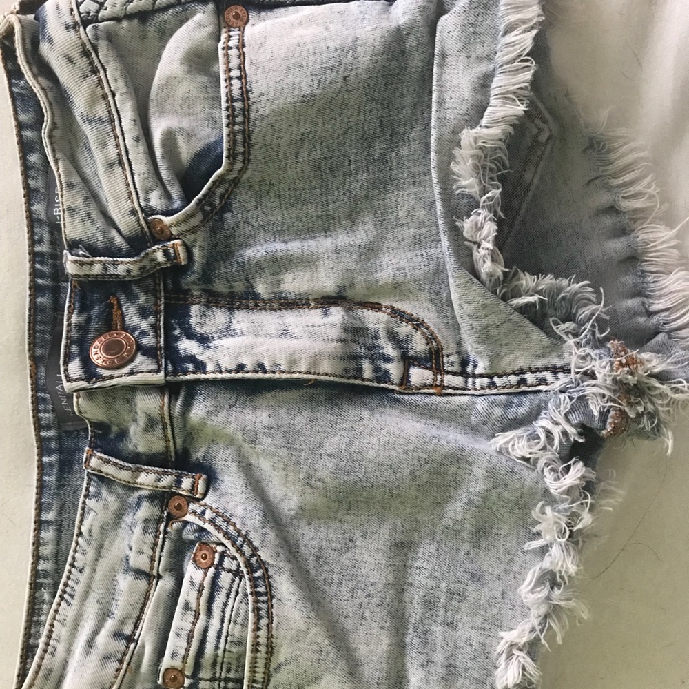 Acid Wash High Waisted K&K Collection Shorts